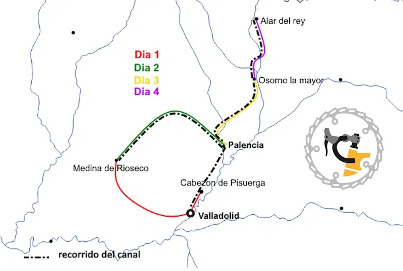 CANAL DE CASTILLA EN BICICLETA: MIS CONSEJOS 3 MAPA DEL CANAL DE CASTILLA